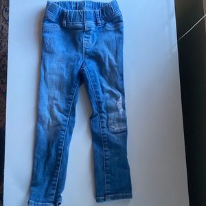 Distressed denim stretch jeans (size 4-yrs)